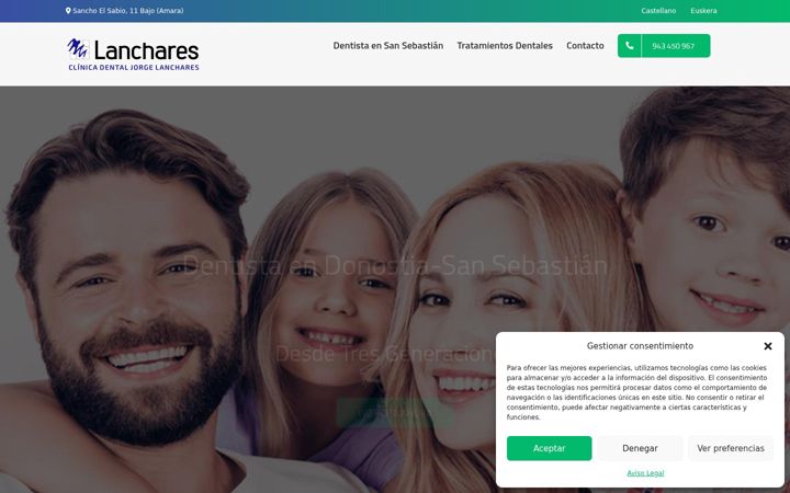 Screenshot of clinicadentaljorgelanchares.es