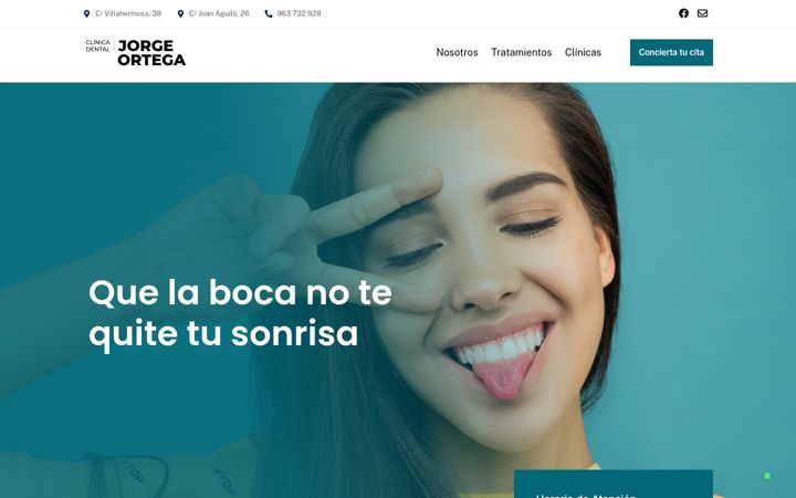 Screenshot of clinicadentaljorgeortega.com