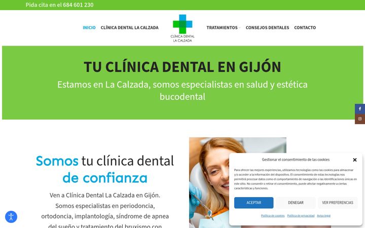 Screenshot of clinicadentallacalzada.com