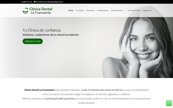 Screenshot ta' clinicadentallafuensantabeniajan.com