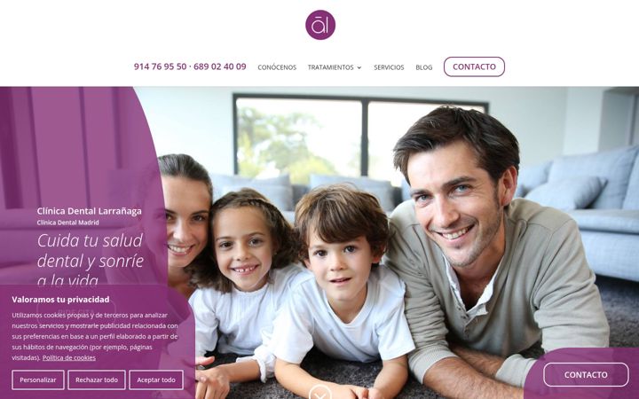 Screenshot of clinicadentallarranaga.com