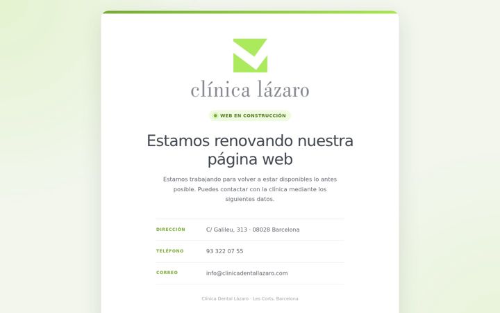 Screenshot of clinicadentallazaro.com