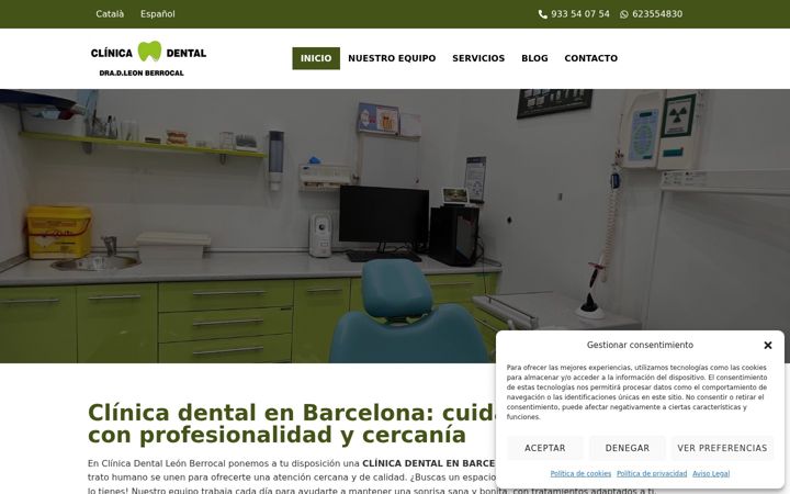 Screenshot of clinicadentalleonberrocal.com