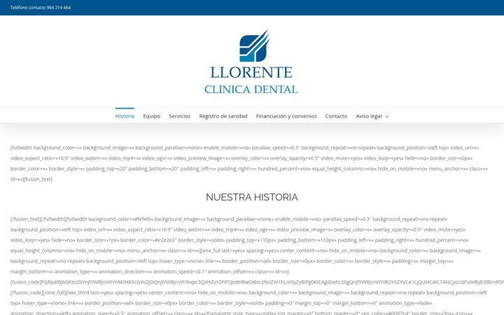 Ekrānuzņēmums no clinicadentalllorente.es