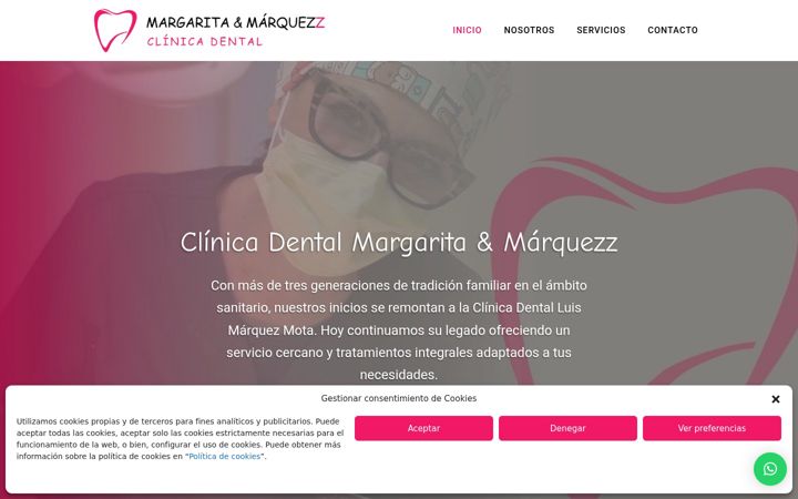 Screenshot of clinicadentalmargaritamarquezz.com