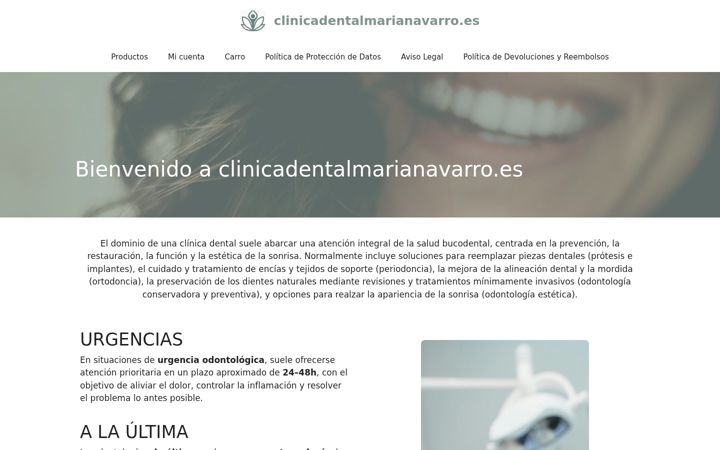 Screenshot of clinicadentalmarianavarro.es
