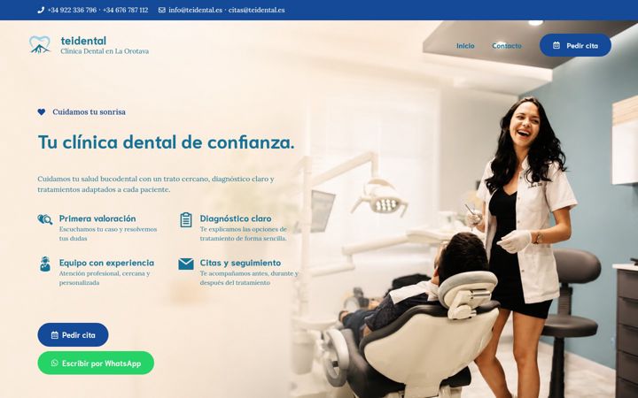 Screenshot of clinicadentalmarquez-rogic.es