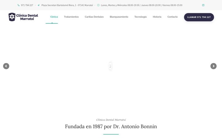 Screenshot of clinicadentalmarratxi.com