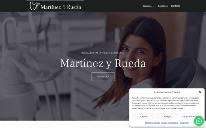Screenshot of clinicadentalmartinezyrueda.es