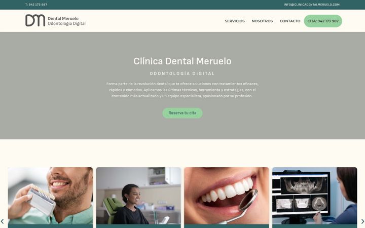 Screenshot of clinicadentalmeruelo.com