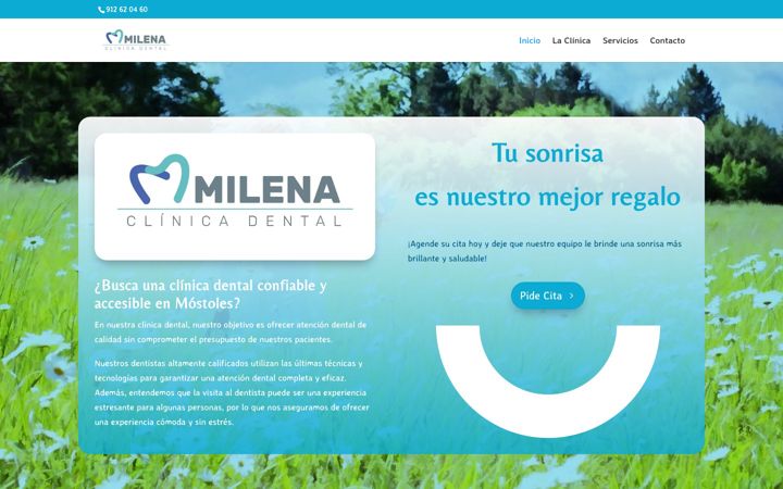 Screenshot of clinicadentalmilena.com