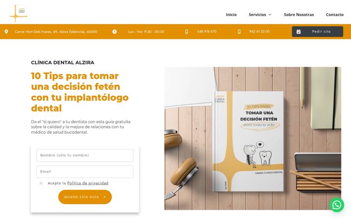 Screenshot of clinicadentalmireia.com