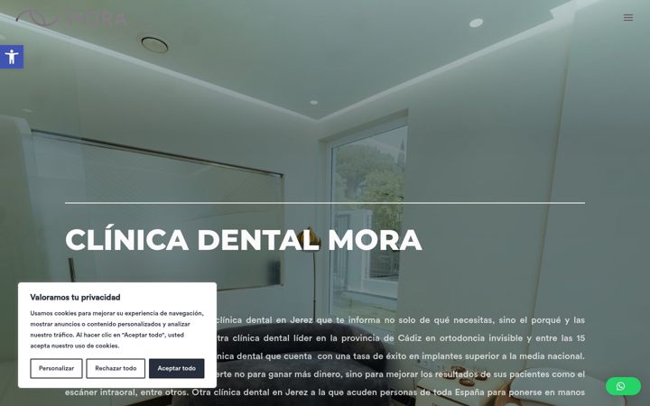 Screenshot of clinicadentalmorajerez.com