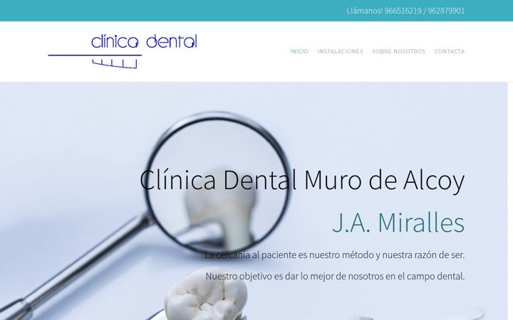 Screenshot of clinicadentalmurodealcoy.com