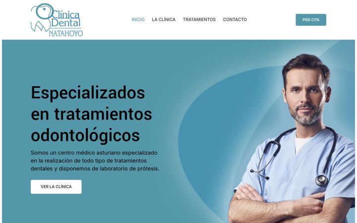 Ekraanipilt saidist clinicadentalnatahoyo.es