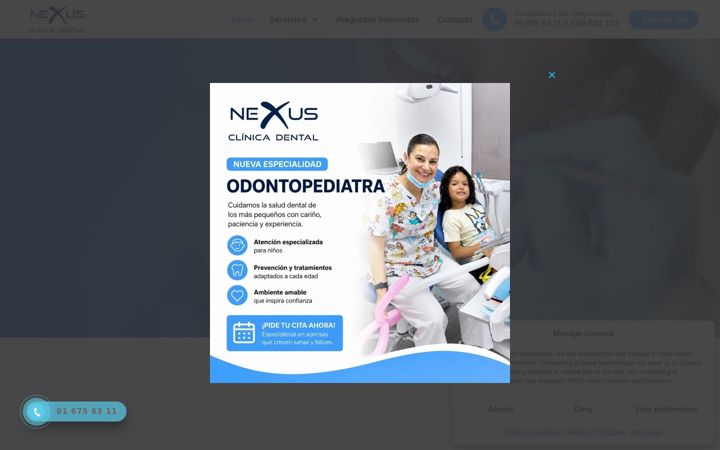 Screenshot of clinicadentalnexus.com