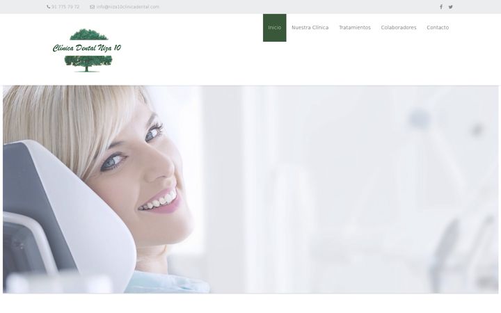 Screenshot of clinicadentalniza10.es