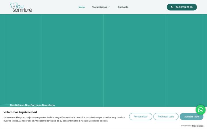 Screenshot of clinicadentalnousomriure.com