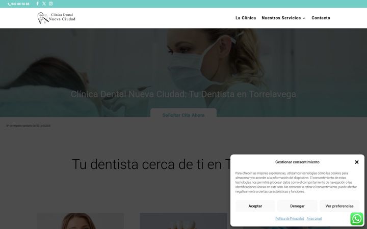 Screenshot of clinicadentalnuevaciudad.es