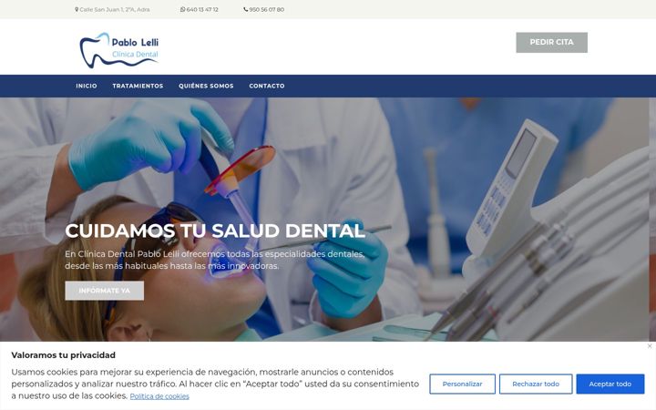 Screenshot of clinicadentalpablolelli.es
