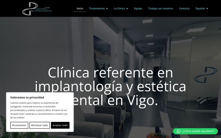 Képernyőkép: clinicadentalpatriciagonzalvez.es
