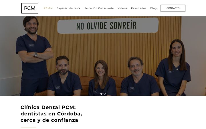 Screenshot of clinicadentalpcm.com