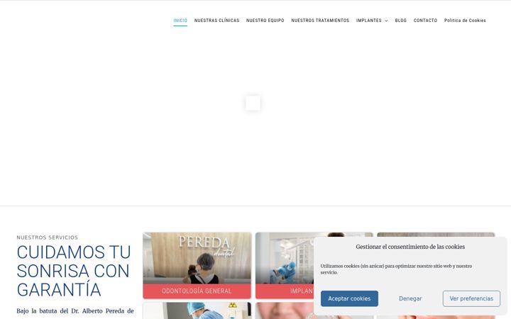 Screenshot of clinicadentalpereda.com