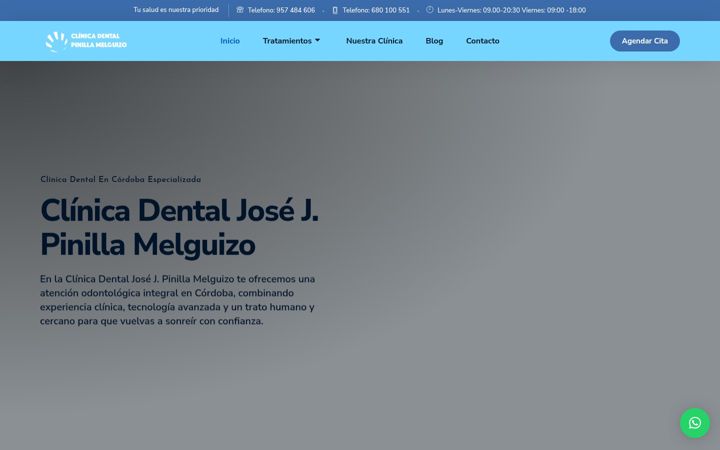 Screenshot of clinicadentalpinillamelguizo.com