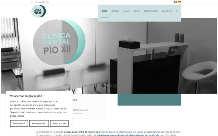 Screenshot of clinicadentalpio12bautista-olondriz.com
