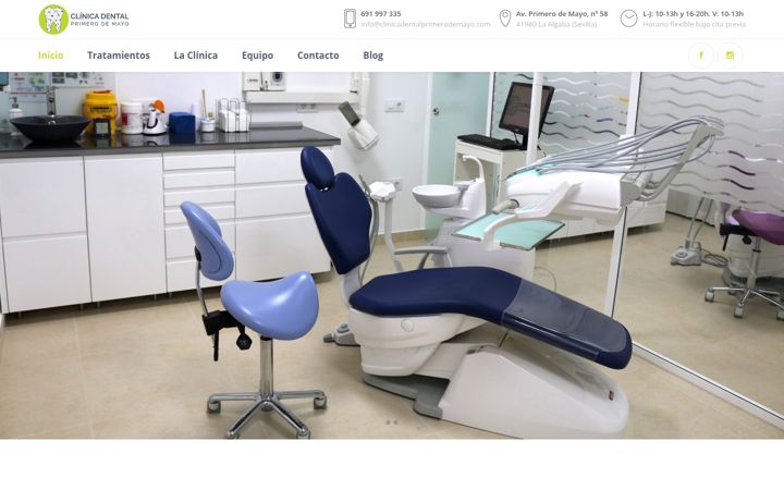 Screenshot of clinicadentalprimerodemayo.com