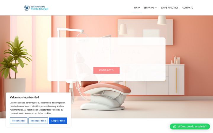 Screenshot of clinicadentalpuertadelangel.es