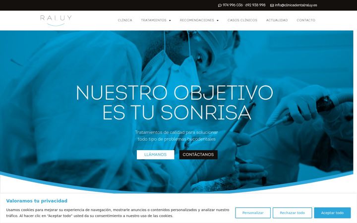 Skærmbillede af clinicadentalraluy.es