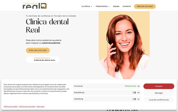 Screenshot of clinicadentalreal.es