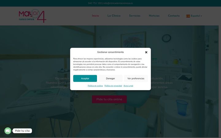 Screenshot of clinicadentalreinosa.es