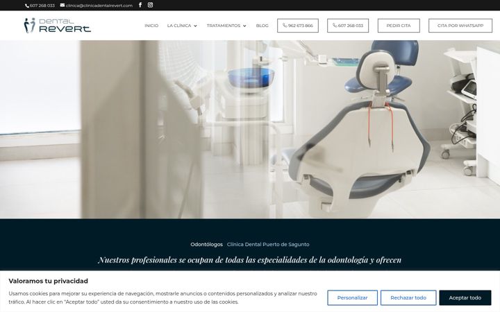 Screenshot of clinicadentalrevert.com