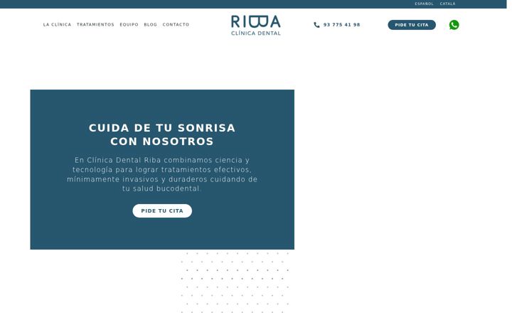 Screenshot of clinicadentalriba.com