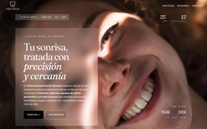 Screenshot of clinicadentalricardovasquez.com