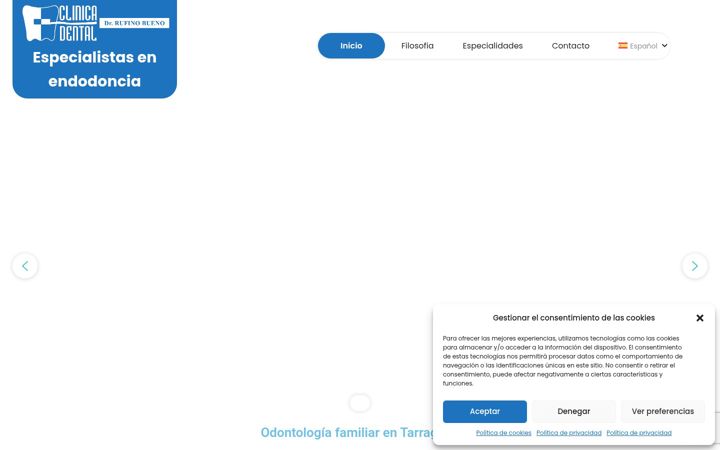 Screenshot of clinicadentalrufinobueno.com
