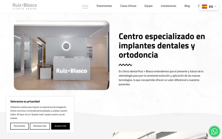 Screenshot of clinicadentalruizblasco.com