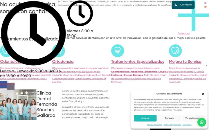 Screenshot of clinicadentalsanchezgallardo.es