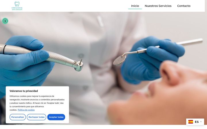 Screenshot of clinicadentalsanjoaquin.com