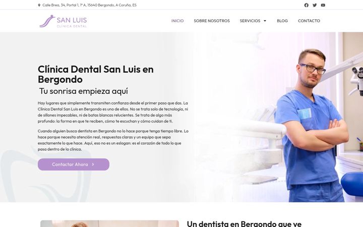 Screenshot of clinicadentalsanluis.com
