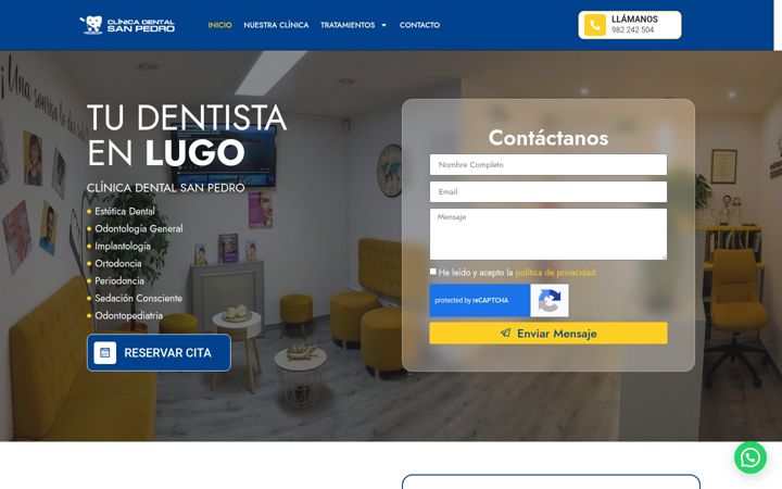 Screenshot of clinicadentalsanpedro.com