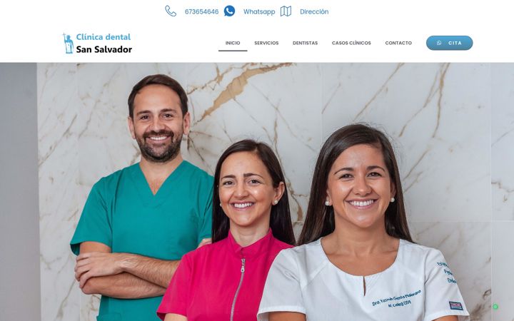 Screenshot of clinicadentalsansalvador.es
