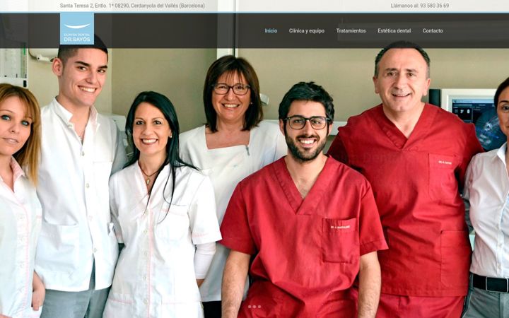 Screenshot of clinicadentalsayos.com