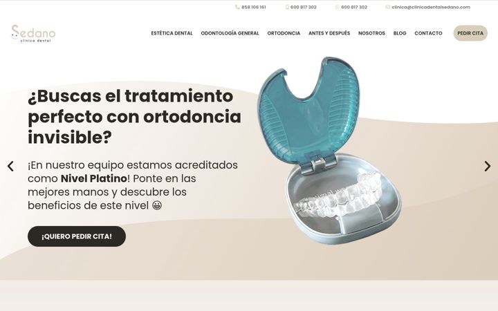 Screenshot of clinicadentalsedano.es