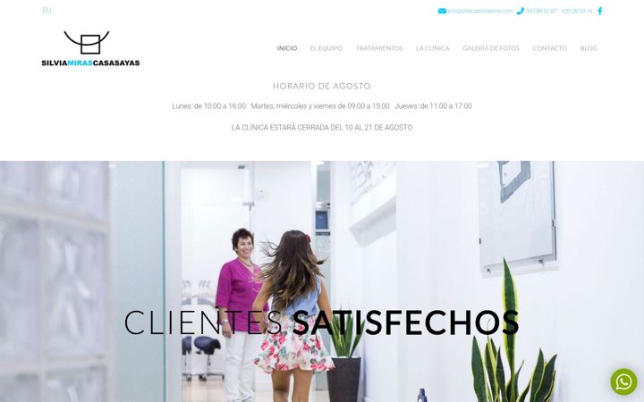 Screenshot of clinicadentalsmc.com