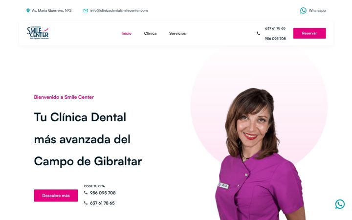 Screenshot of clinicadentalsmilecenter.com