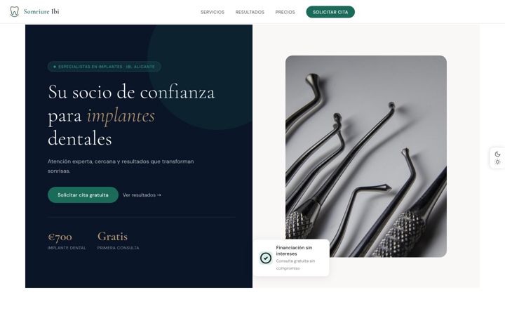 Screenshot of clinicadentalsomriureibi.com