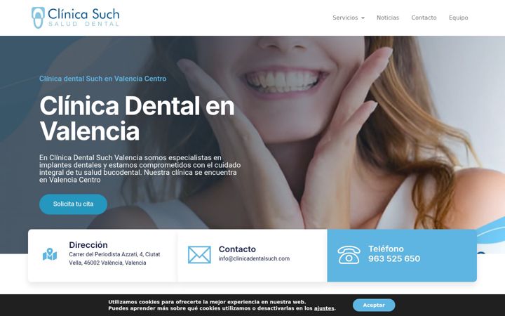 Screenshot of clinicadentalsuch.com